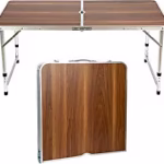 Uniqamping Katlanır Kamp Masa Seti - Ahşap Desen - 60x120 cm