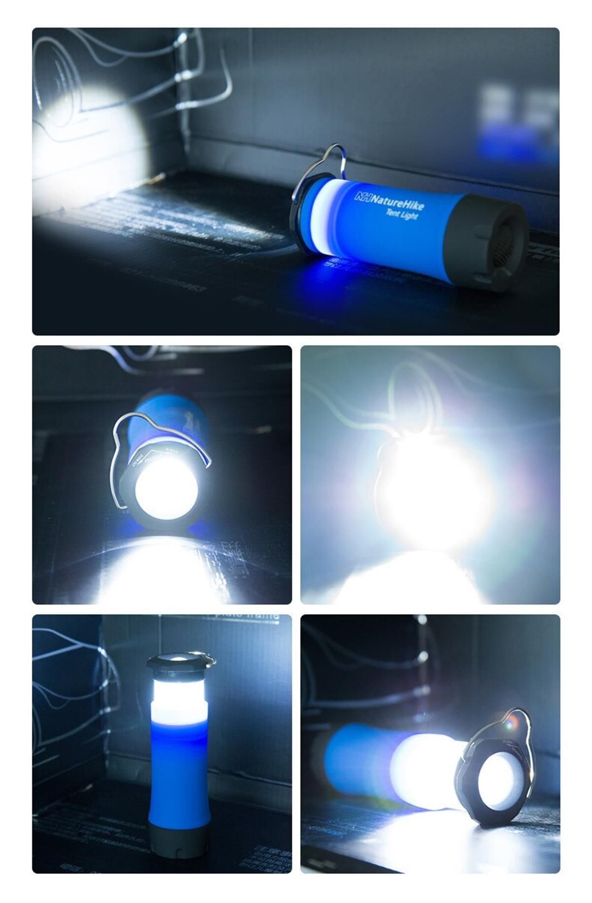 Naturehike 3IN1 MultiFonksiyonel LED Kamp Lambası MAVİ